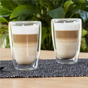 HI Set of glasses for coffee macchiato 2 units transparent 400 ml by HI, Coffee and tea cups - Ref: Foro24-445571, Price: 18,...