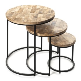 Rousseau Leo Side Table Set 3 Pieces Magnolia Wood by Rousseau, Side tables - Ref: Foro24-442836, Price: 133,99 €, Discount: %