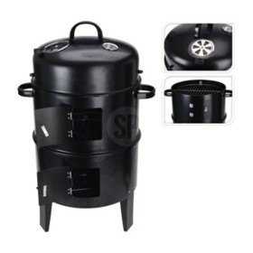 ProGarden Holzkohlegrill mit Kamin und 2 Grillrosten schwarz von ProGarden, Grillen - Ref: Foro24-445901, Preis: 87,47 €, Rab...