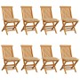 Garden chairs 8 units teak wood with beige cushions by vidaXL, Garden chairs - Ref: Foro24-3072935, Price: 537,39 €, Discount: %