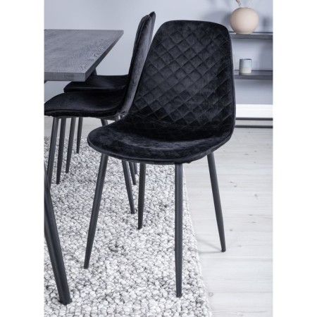 Venture Home Dining chairs 2 pcs Black velvet polar with stitching by Venture Home, dining chairs - Ref: Foro24-444704, Price...