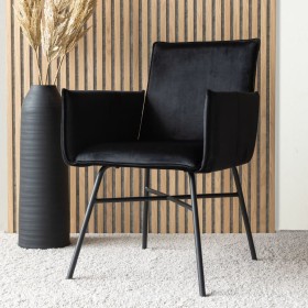 Venture Home Pippi Black Velvet Dining Chair by Venture Home, dining chairs - Ref: Foro24-444741, Price: 149,04 €, Discount: %