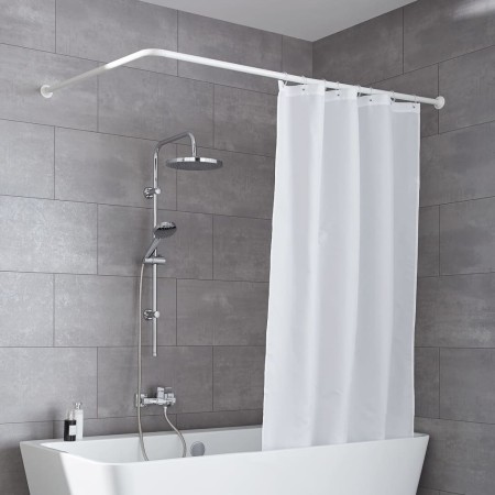 Kleine Wolke Universal Shower Curtain Rod 3 Sizes White by Kleine Wolke, shower bars - Ref: Foro24-442337, Price: 43,46 €, Di...