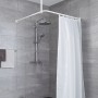 Kleine Wolke Universal Shower Curtain Rod 3 Sizes White by Kleine Wolke, shower bars - Ref: Foro24-442337, Price: 43,46 €, Di...