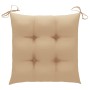 Garden chairs 8 units teak wood with beige cushions by vidaXL, Garden chairs - Ref: Foro24-3072935, Price: 537,39 €, Discount: %