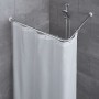 Kleine Wolke Corner shower curtain rod chrome 90x90 cm by Kleine Wolke, shower bars - Ref: Foro24-442338, Price: 36,63 €, Dis...