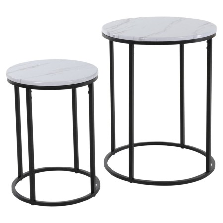 H&S Collection Set of 2 white side tables by H&S Collection, Side tables - Ref: Foro24-445858, Price: 62,99 €, Discount: %