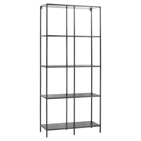 H&S Collection Wall shelf 4 heights black 78x30x170 cm by H&S Collection, Bookcases and shelves - Ref: Foro24-445852, Price: ...