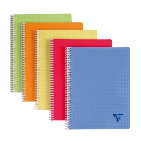 Clairefontaine Linicolor spiral notebooks A4 90 sheets 5x5mm 5 units by Clairefontaine, Notebooks and notepads - Ref: Foro24-...