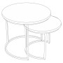 Rousseau Linus side table set 2 pieces magnolia wood by Rousseau, Side tables - Ref: Foro24-442835, Price: 161,92 €, Discount: %