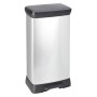 Curver Rectangular Silver Deco Pedal Bin 50 L by Curver, Garbage cans and trash cans - Ref: Foro24-443829, Price: 90,53 €, Di...