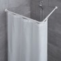 Kleine Wolke White corner shower curtain rod 90x90 cm by Kleine Wolke, shower bars - Ref: Foro24-442339, Price: 36,63 €, Disc...