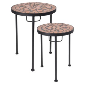 ProGarden 2-Piece Side Table Set with Mosaic Top by ProGarden, Side tables - Ref: Foro24-442213, Price: 68,26 €, Discount: %