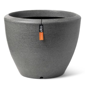 Capi Conical-shaped Arc Granite Planter in anthracite gray 34x25cm by Capi, Pots and planters - Ref: Foro24-442110, Price: 43...