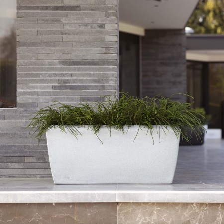 Capi Rectangular planter Arc Granite ivory 60x35x40 cm by Capi, Pots and planters - Ref: Foro24-442113, Price: 140,23 €, Disc...