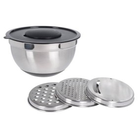 Excellent Houseware Tazón para mezclar y ralladores 4 pzas acero inox de Excellent Houseware, Cuencos - Ref: Foro24-442501, P...