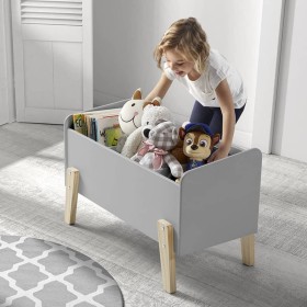 Vipack Kiddy toy box cold gray wood by Vipack, Toy chests - Ref: Foro24-442720, Price: 122,99 €, Discount: %