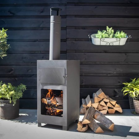 Esschert Design Estufa de terraza con horno de pizza negro de Esschert Design, Chimeneas - Ref: Foro24-444906, Precio: 297,99...