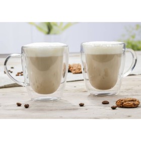 HI Cappuccino coffee glasses set 2 units transparent 270 ml by HI, Coffee and tea cups - Ref: Foro24-445572, Price: 17,99 €, ...