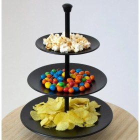 Excellent Houseware Matte Black 3 Tier Serving Tray 36.5cm by Excellent Houseware, Trays - Ref: Foro24-442502, Price: 18,22 €...