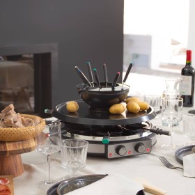 Livoo 3-in-1 fondue, iron and raclette set 8 people black 1900 W by Livoo, Fondue sets - Ref: Foro24-443483, Price: 107,99 €,...