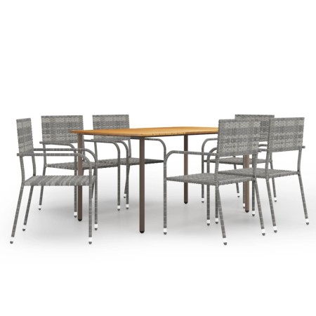 Garden dining set 7 pieces anthracite gray synthetic rattan by vidaXL, Garden sets - Ref: Foro24-3072500, Price: 393,38 €, Di...