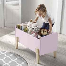 Vipack Kiddy wooden toy box in aged pink by Vipack, Toy chests - Ref: Foro24-442718, Price: 78,99 €, Discount: %