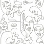 Noordwand Papel pintado Friends&Coffee Line Art Faces blanco y metal de Noordwand, Papel pintado - Ref: Foro24-444842, Precio...