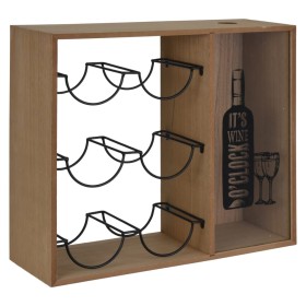 H&S Collection Wine rack for 6 bottles brown and black metal by H&S Collection, Wine racks - Ref: Foro24-443300, Price: 45,99...