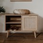 Finori Shoe cabinet Bali 73A Sonoma oak and natural cane pattern by Finori, Shoe racks and shoe organizers - Ref: Foro24-4432...