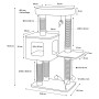 FLAMINGO Rascador para gatos Fati 75,5x 43,5 x110,5 cm de FLAMINGO, Mobiliario para gatos - Ref: Foro24-444321, Precio: 150,8...