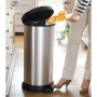 Curver Deco Pedal Bin D-shaped Silver 40 L by Curver, Garbage cans and trash cans - Ref: Foro24-443826, Price: 72,21 €, Disco...