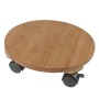 Nature Plant stand with wheels round BPC brown Ø30 cm by Nature, Pot stands - Ref: Foro24-446403, Price: 29,15 €, Discount: %