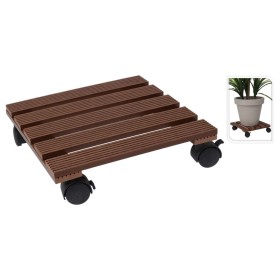 ProGarden Plant stand with wheels square brown 29x29 cm by ProGarden, Pot stands - Ref: Foro24-446747, Price: 28,89 €, Discou...