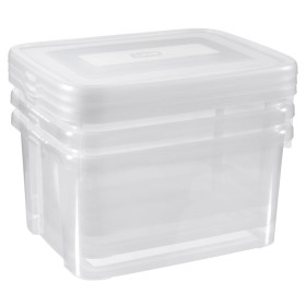 Curver Aufbewahrungsboxen-Set Handy 3x25L transparent von Curver, Aufbewahrungskörbe - Ref: Foro24-443853, Preis: 49,56 €, Ra...