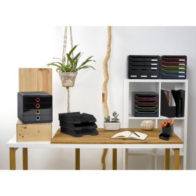 Exacompta Schreibtischschubladenset Black Office 4 Schubladen schwarz von Exacompta, Schreibtischorganisatoren - Ref: Foro24-...