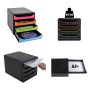 Exacompta Black Office 4-drawer desk set in black by Exacompta, Desk organizers - Ref: Foro24-444586, Price: 50,57 €, Discoun...