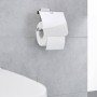 Kleine Wolke Toilet paper holder with lid Luno silver by Kleine Wolke, toilet paper holder - Ref: Foro24-442304, Price: 45,87...