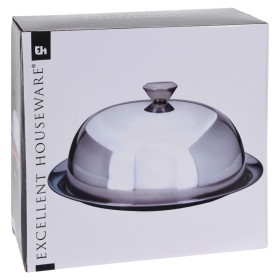 Excellent Houseware Glass bell with stainless steel plate by Excellent Houseware, Trays - Ref: Foro24-442506, Price: 23,67 €,...