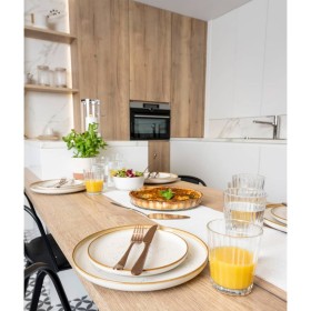 Cosy & Trendy Baltic flat plate 6 units vanilla color by Cosy & Trendy, Dishes - Ref: Foro24-446006, Price: 52,99 €, Discount: %