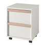 Vipack London bedside table with wheels 2 drawers white wood by Vipack, Lockers and storage cabinets - Ref: Foro24-442727, Pr...