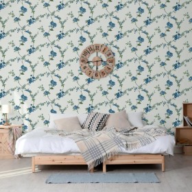 DUTCH WALLCOVERINGS Light blue Flower wallpaper by DUTCH WALLCOVERINGS, Painted paper - Ref: Foro24-442586, Price: 35,99 €, D...