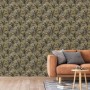 DUTCH WALLCOVERINGS Tapete mit goldenen und schwarzen Palmen von DUTCH WALLCOVERINGS, Bemaltes Papier - Ref: Foro24-442570, P...