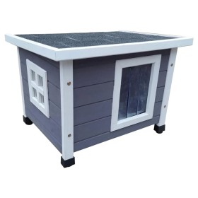 @Pet Outdoor-Haus für Katzen aus grauem und weißem Holz, 57 x 45 x 43 cm von @Pet, Katzenmöbel - Ref: Foro24-443050, Preis: 7...