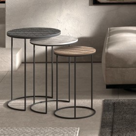 Rousseau 3-Piece Tiziano Metal Multicolor Side Table Set by Rousseau, Side tables - Ref: Foro24-442858, Price: 156,72 €, Disc...