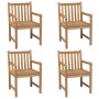 Garden chairs with cushions 4 pcs cream white teak wood by vidaXL, Garden chairs - Ref: Foro24-3073021, Price: 551,30 €, Disc...