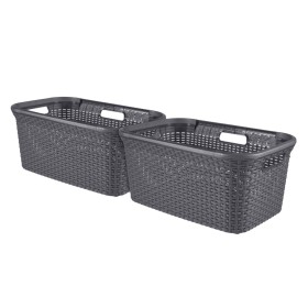 Curver Style Anthracite Gray Laundry Basket Set 2x45L by Curver, Laundry baskets - Ref: Foro24-443857, Price: 61,99 €, Discou...