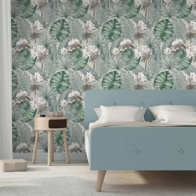 DUTCH WALLCOVERINGS Tapete Eden grau und hellgrün von DUTCH WALLCOVERINGS, Bemaltes Papier - Ref: Foro24-442571, Preis: 33,99...