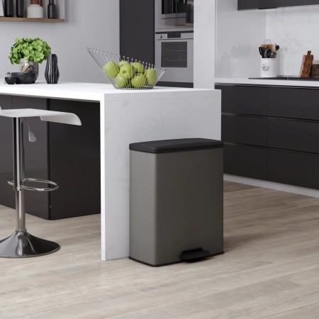 Curver Deco Pedal Bin Rectangular Cool Gray 65 L by Curver, Garbage cans and trash cans - Ref: Foro24-443821, Price: 87,23 €,...