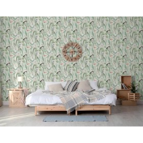 DUTCH WALLCOVERINGS Mint Green Flamingo Wallpaper by DUTCH WALLCOVERINGS, Painted paper - Ref: Foro24-442564, Price: 40,99 €,...